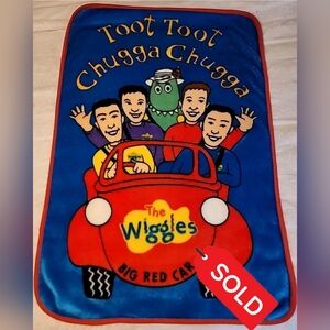 Sold....Big Red Car Kids Blanket